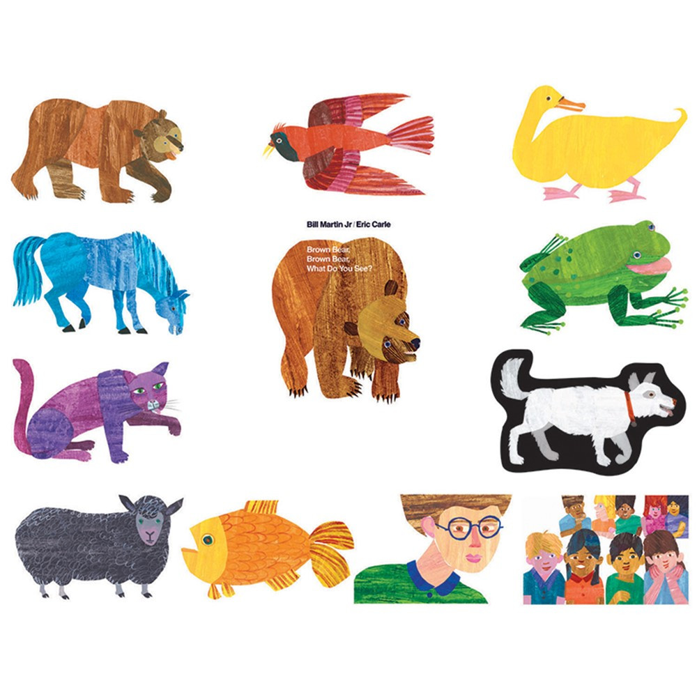 LFV22802 - Eric Carle Brown Bear Brown Bear What Do You See Flannelboard Set in Flannel Boards
