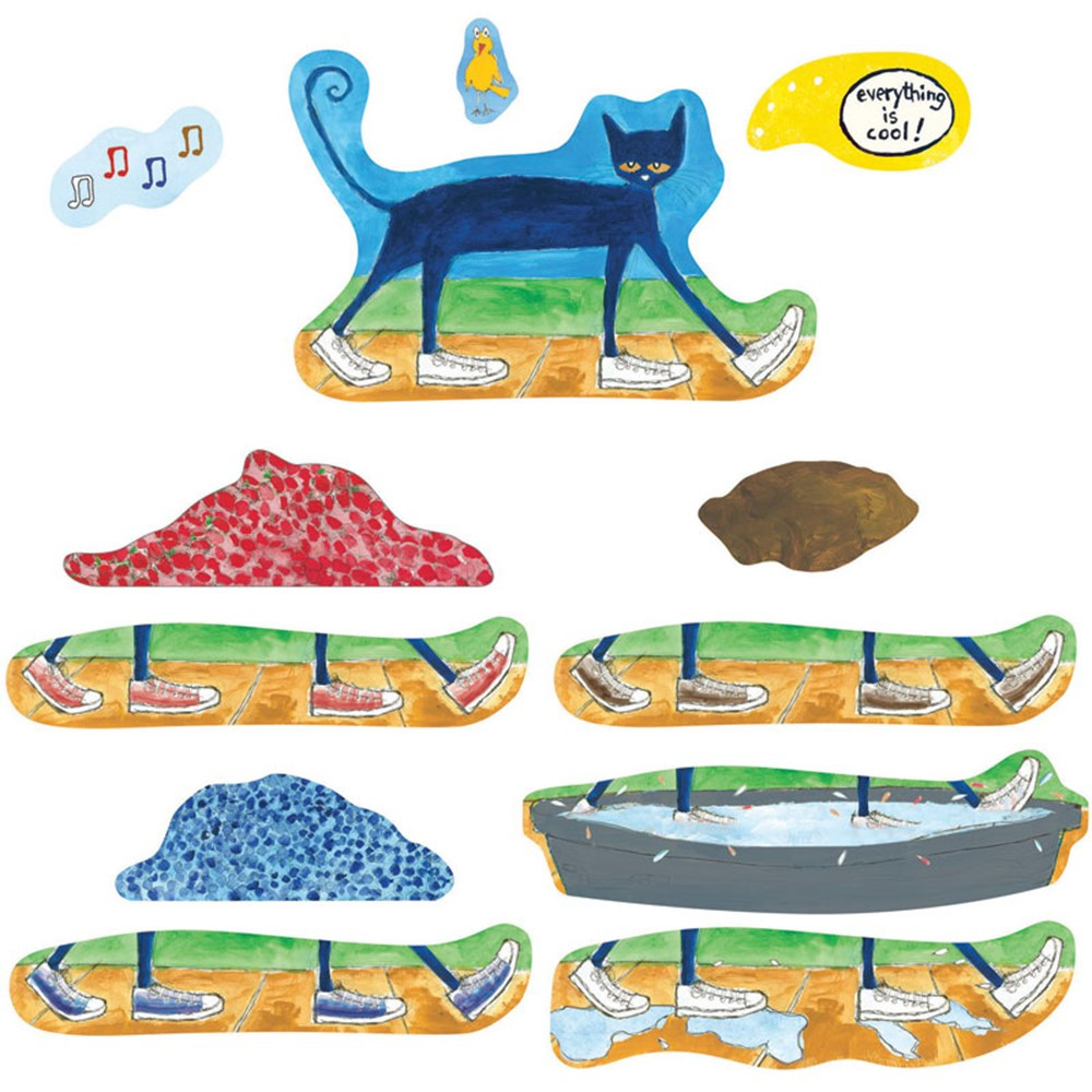 LFV22851 - Pete The Cat I Love My White Shoes Flannelboard Set in Flannel Boards