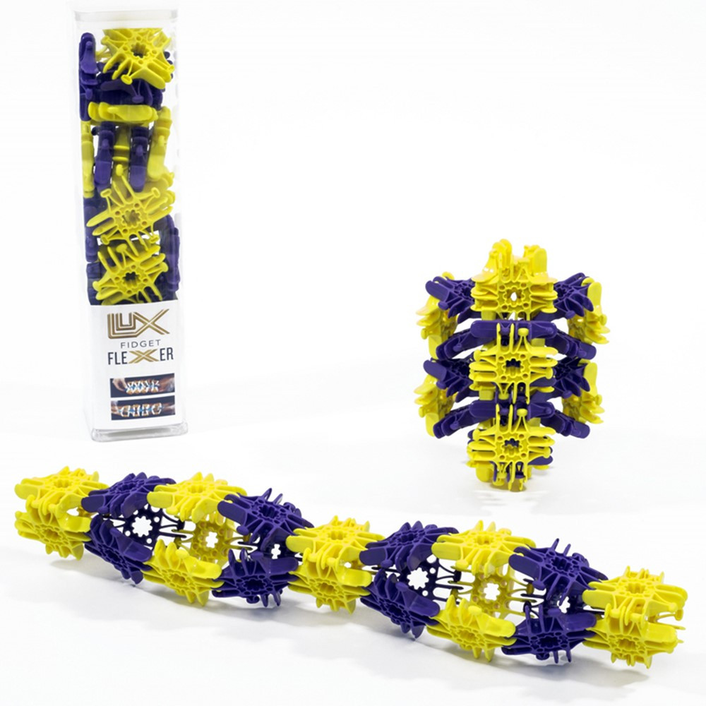 Fidget Flexers, Purple/Yellow - LXBFFPY | Lux Blox Llc | Blocks & Construction Play