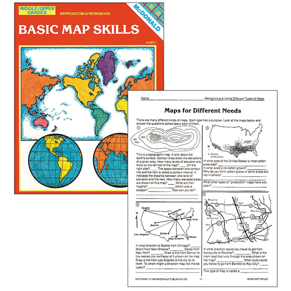 MC-R651 - Basic Map Skills Gr 6-9 in Maps & Map Skills