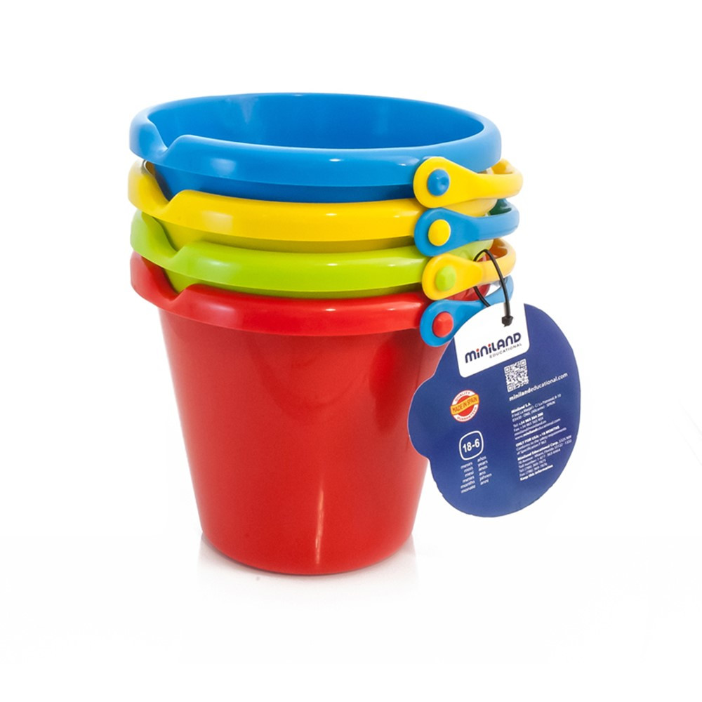 Buckets, Set of 4 - MLE29005 | Miniland Educational Corporation | Sand & Water