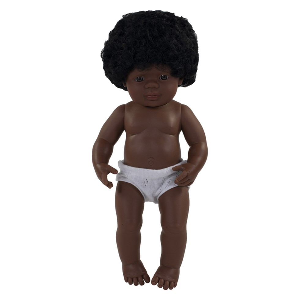 Anatomically Correct 15" Baby Doll, African-American Girl - MLE31060 | Miniland Educational Corporation | Dolls