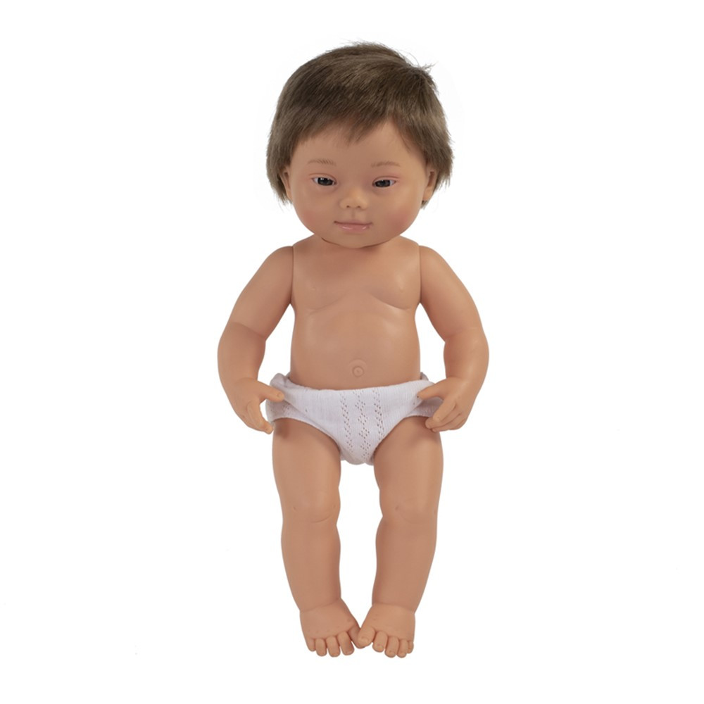 Anatomically Correct 15" Baby Doll, Down Syndrome Boy - MLE31068 | Miniland Educational Corporation | Dolls