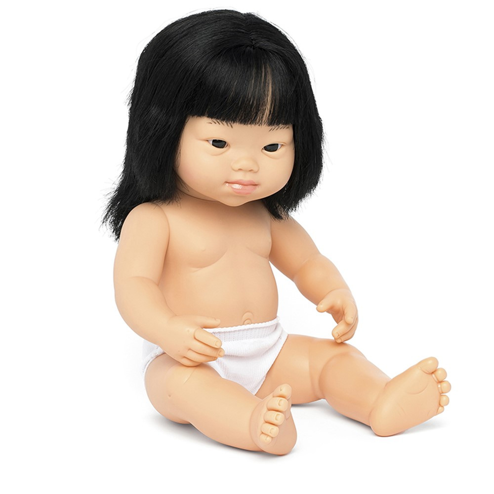 Anatomically Correct 15" Baby Doll, Down Syndrome Asian Girl - MLE31236 | Miniland Educational Corporation | Dolls
