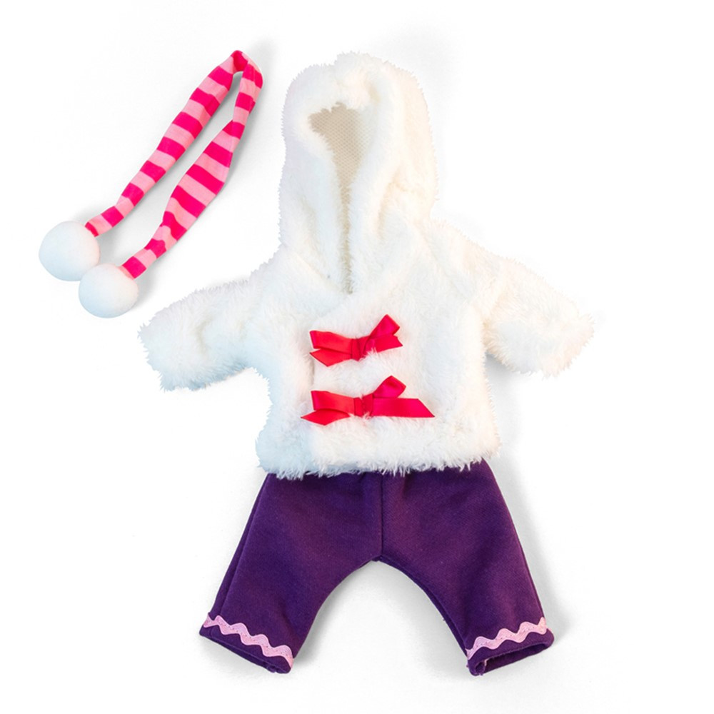 Doll Clothes, Fits 12-5/8" Dolls, Cold Weather White Fur Set - MLE31638 | Miniland Educational Corporation | Dolls