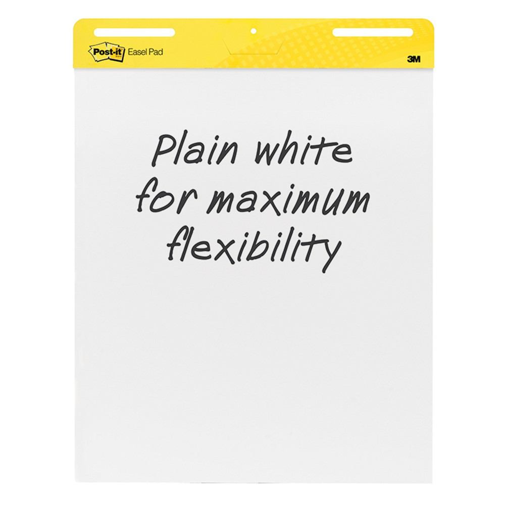 Super Sticky Easel Pad, 25 x 30, White, 30 Sheets/Pad, 2 Pads