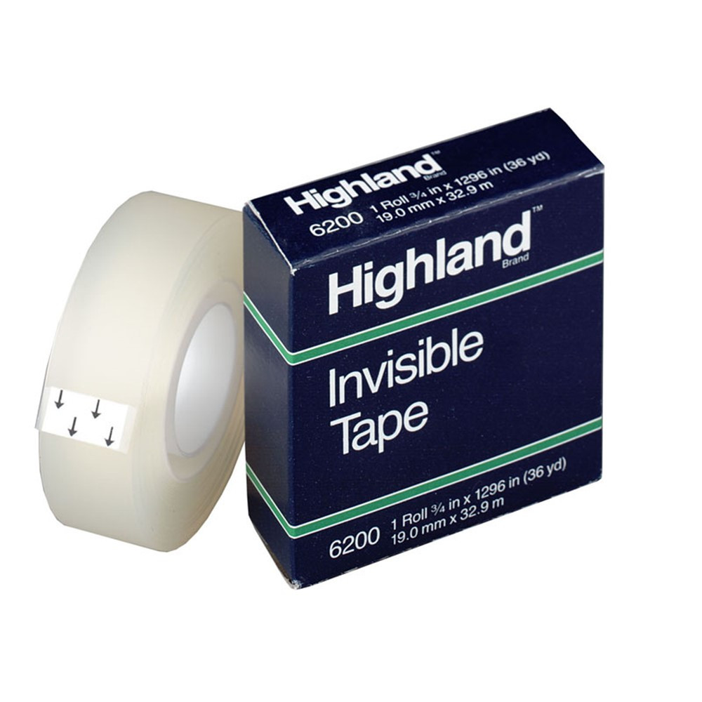 MMM620034 - Tape Highland Invisible 3/4 X1296 in Tape & Tape Dispensers
