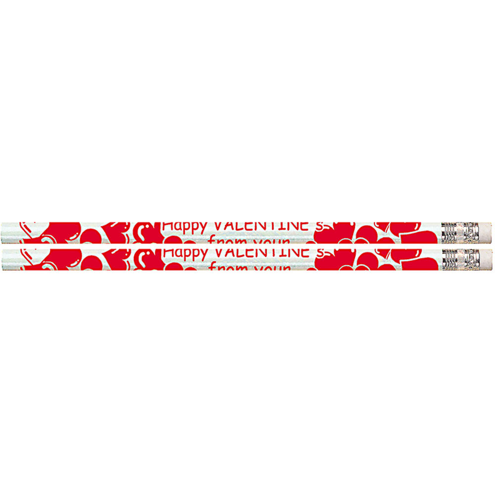 MUS1158D - Happy Valentine From Your Teacher 12Pk Motivational Fun Pencils in Pencils & Accessories