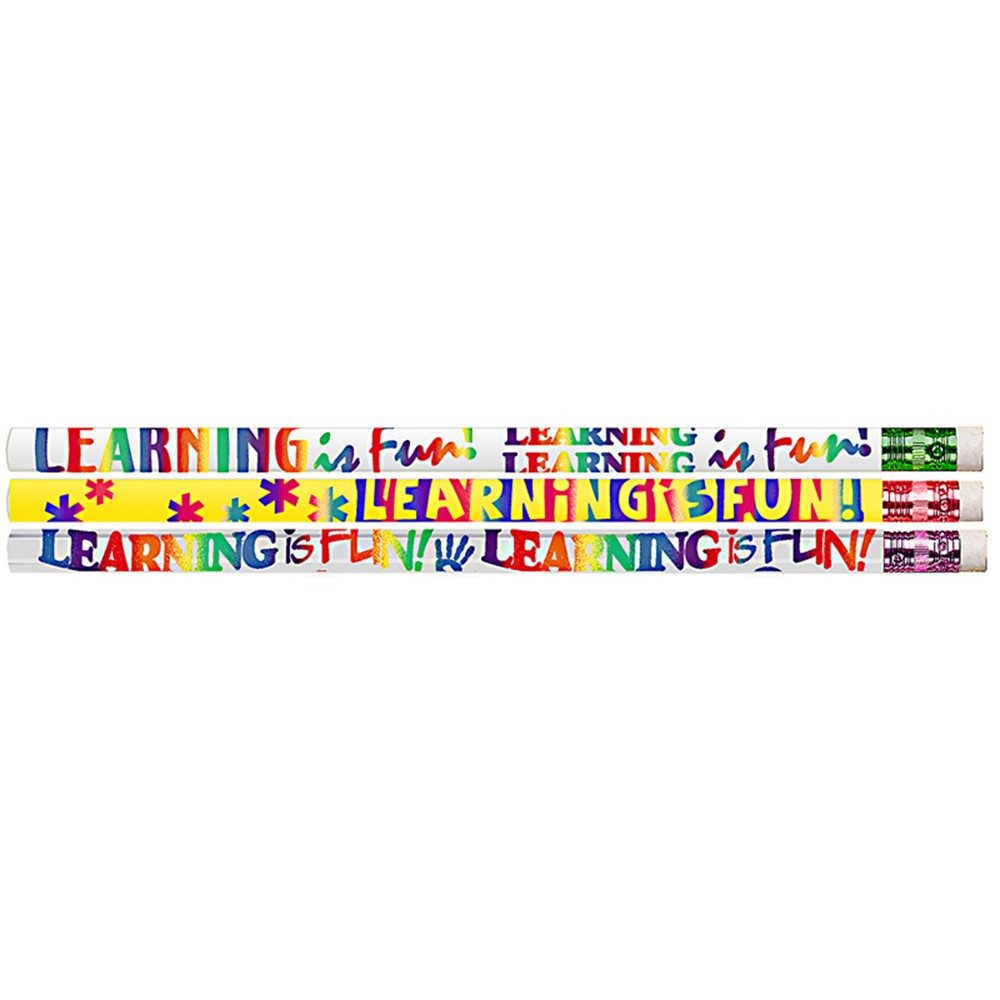 MUS1527D - Learning Is Fun 12Pk Motivational Fun Pencils in Pencils & Accessories