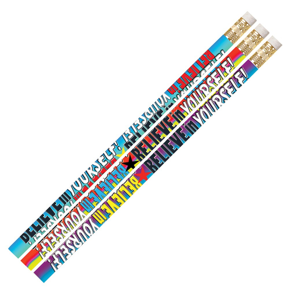 MUS2283D - Believe In Yourself Pencil Assortment Pack Of 12 in Pencils & Accessories