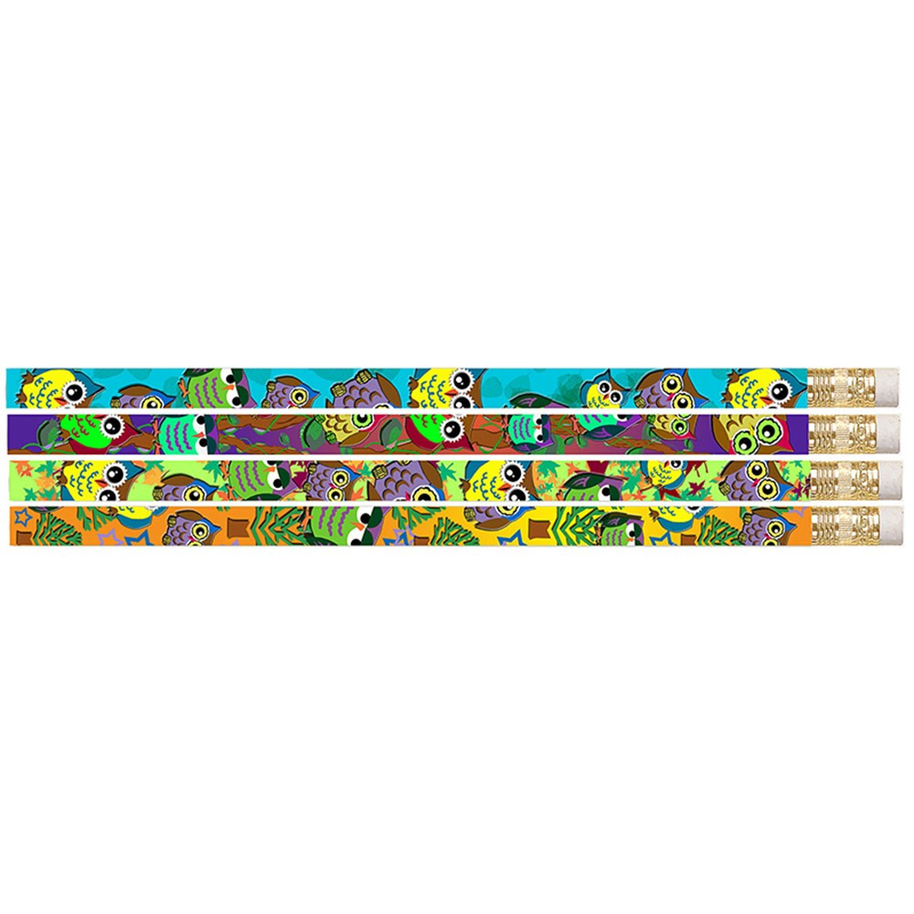 MUS2522D - Owl Corral Motivational Pencils Pack Of 12 in Pencils & Accessories