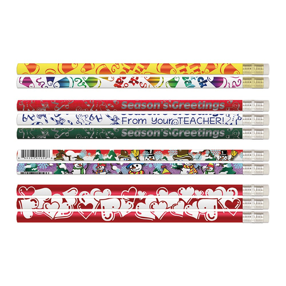 Teacher Seasonal Pencils Assortment, Pack of 144 - MUSEDUSEA | Musgrave Pencil Co Inc | Pencils & Accessories