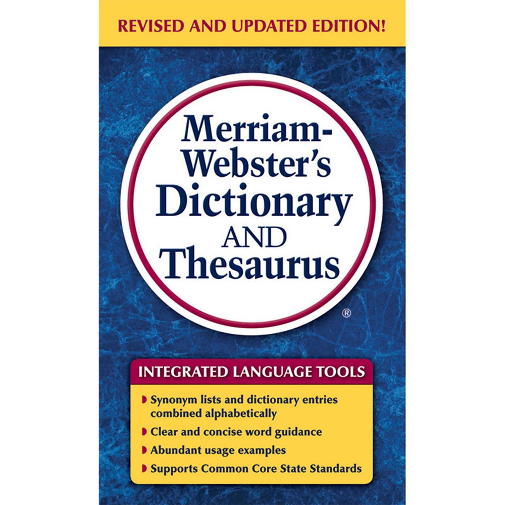MW-8637 - Merriam Websters Dictionary & Thesaurus Paperback in Reference Books