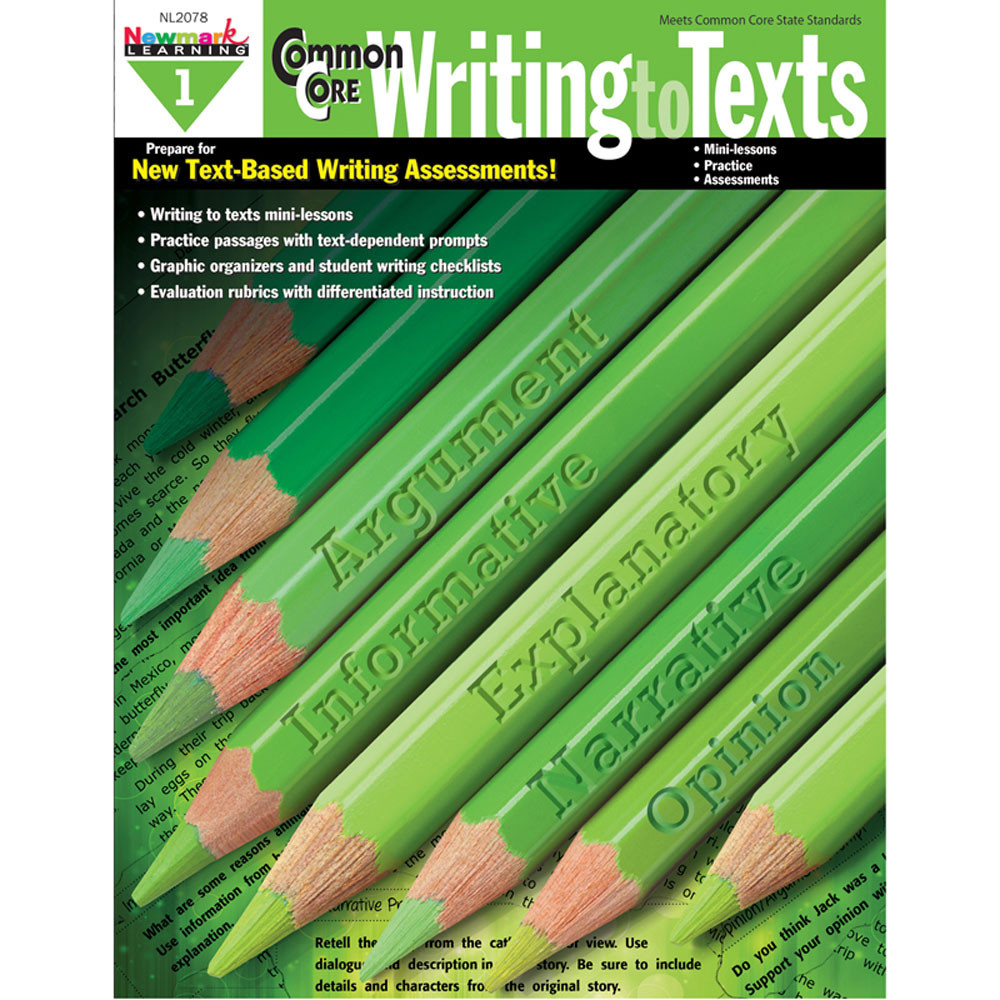 NL-2078 - Common Core Writing To Text Gr 1 Book in Writing Skills