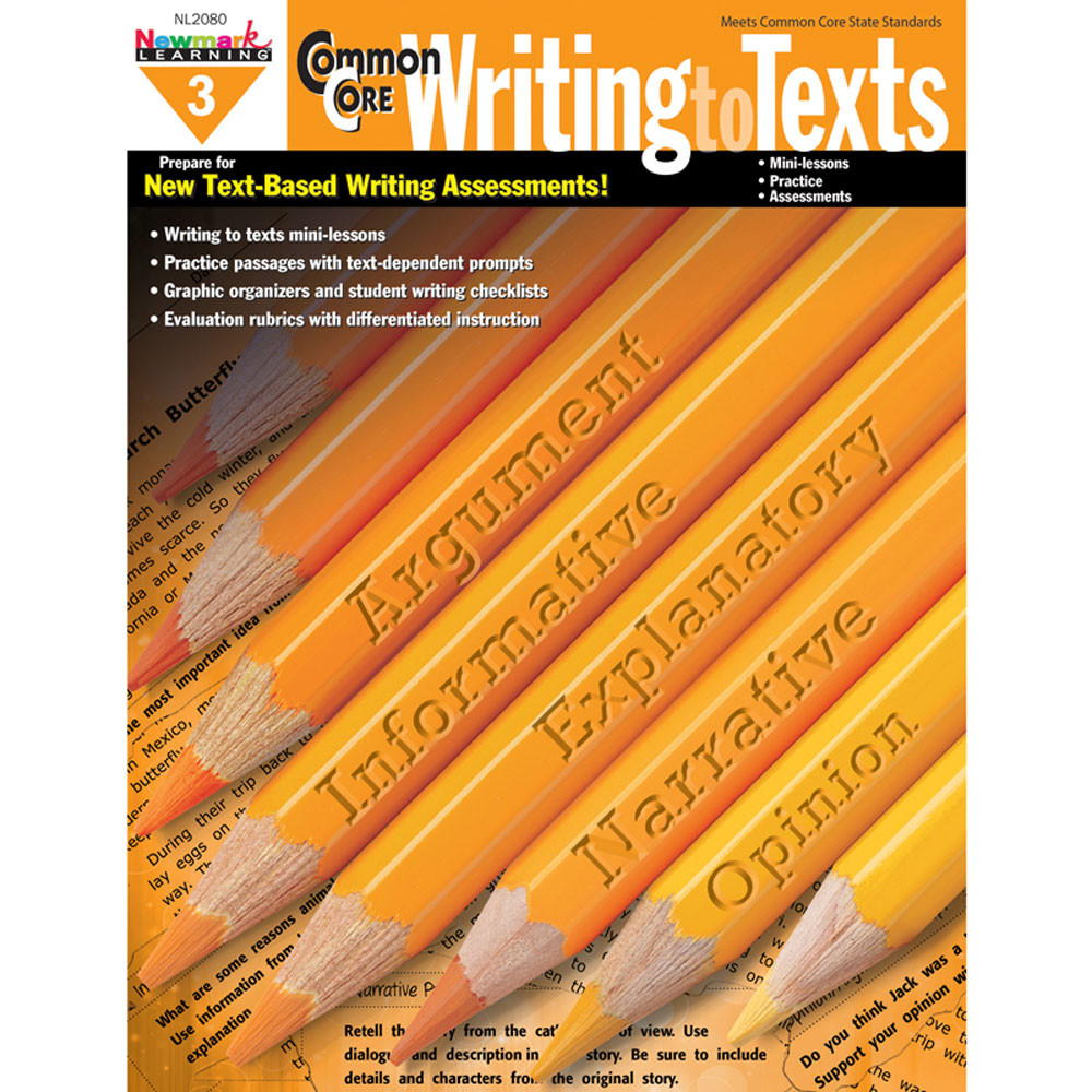 NL-2080 - Common Core Writing To Text Gr 3 Book in Writing Skills
