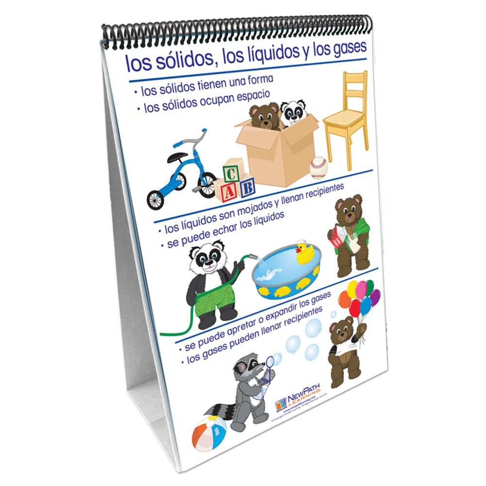 Exploring Matter Curriculum Mastery Flip Chart Set, Age 5 to 8, Spanish - NP-340125 | New Path Learning | Charts