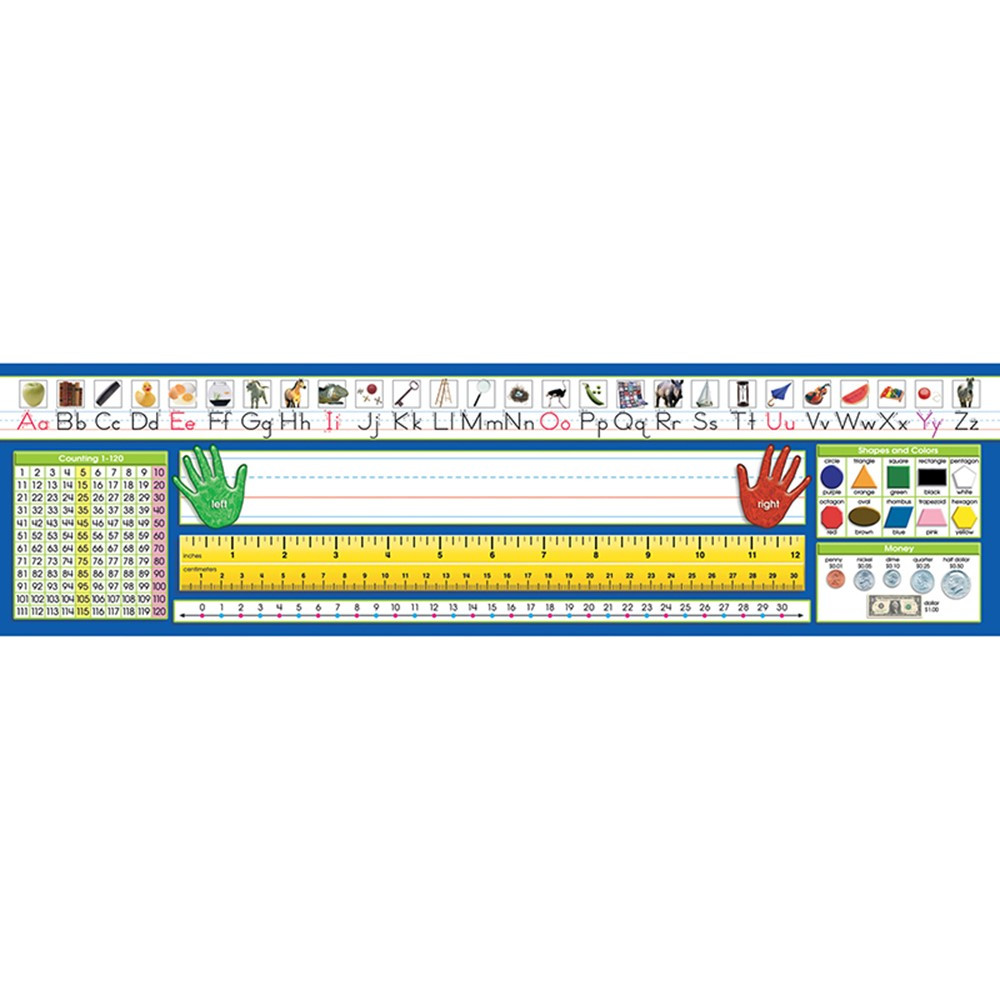 Primary Traditional Manuscript Counting 1-120 Desk Plates, Pack of 36 - NST9026 | North Star Teacher Resource | Name Plates