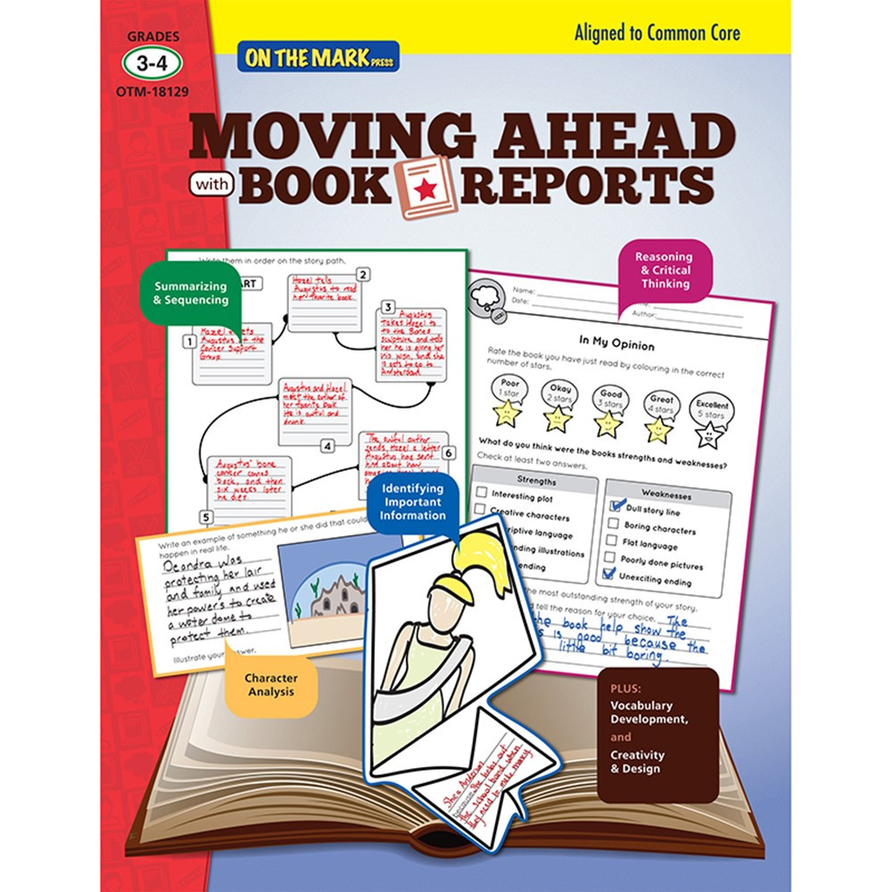 OTM18129 - Moving Ahead With Book Reports Gr 3-4 in Comprehension