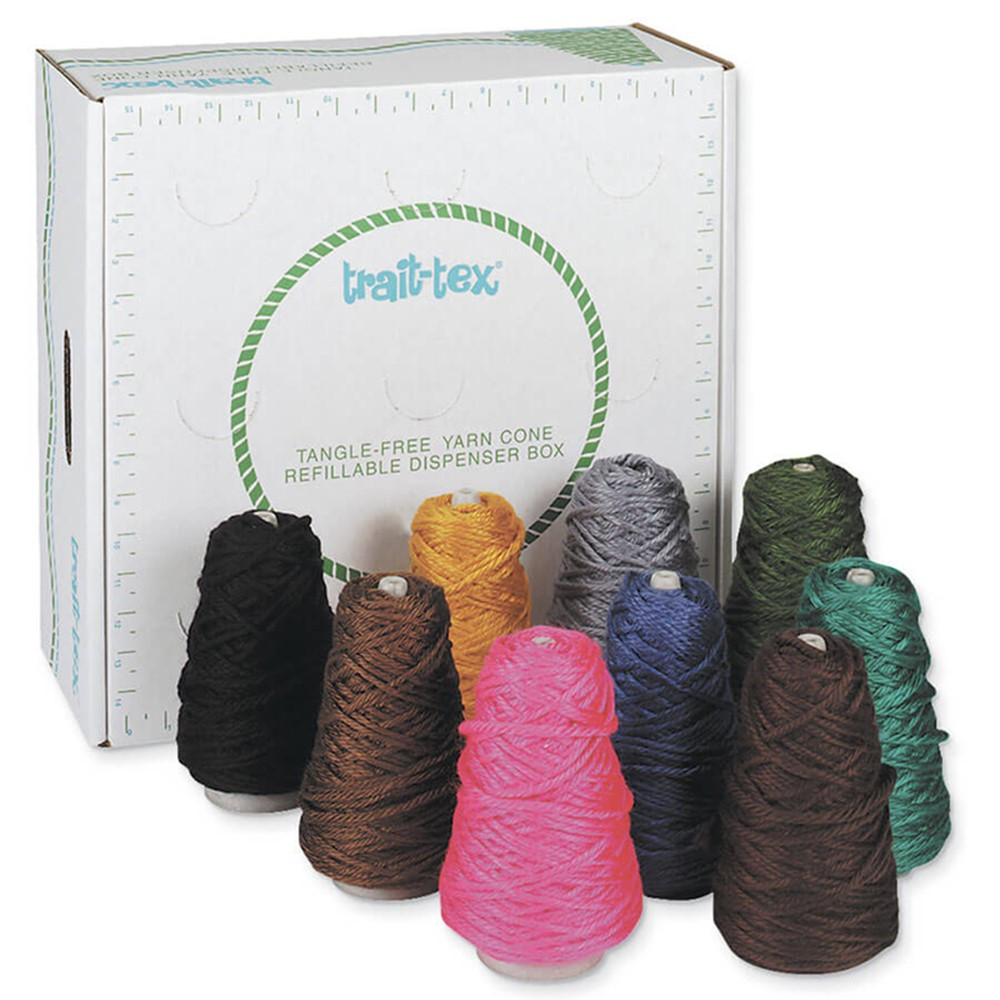4-Ply Jumbo Roving Yarn Dispenser, Intermediate Colors, 8 oz., 9 Cones - PAC0000350 | Dixon Ticonderoga Co - Pacon | Yarn