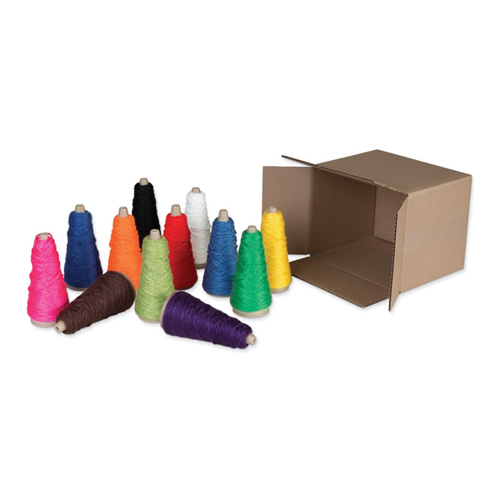 Double Weight Assorted Cones, 12 Assorted Colors, 2 oz., 12 Cones - PAC0000590 | Dixon Ticonderoga Co - Pacon | Yarn