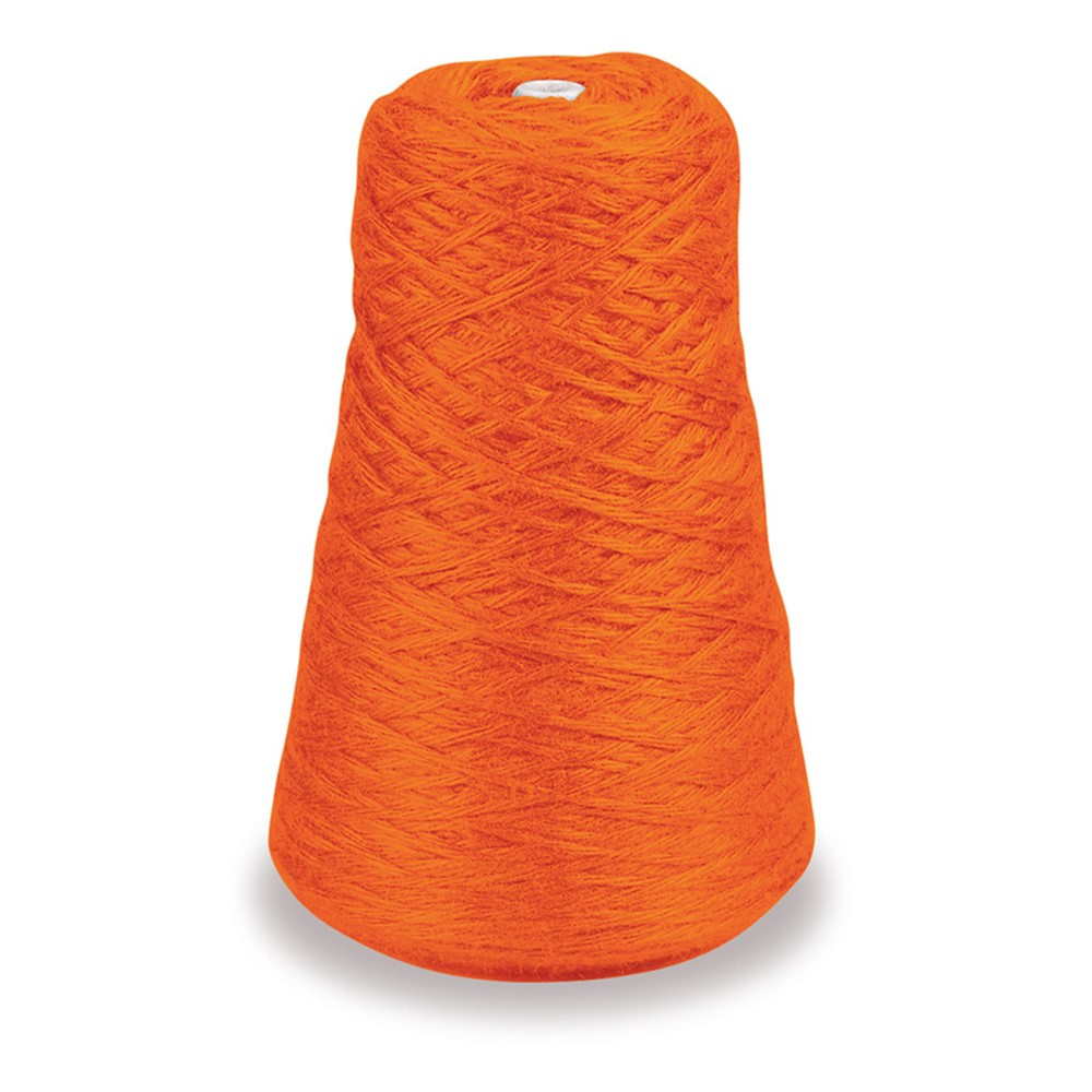 4-Ply Double Weight Rug Yarn Refill Cone, Orange, 8 oz., 315 Yards - PAC0002501 | Dixon Ticonderoga Co - Pacon | Yarn