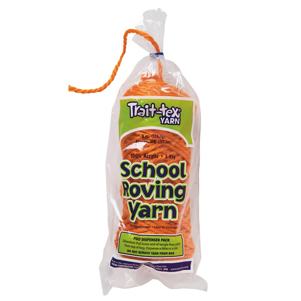 3-Ply School Roving Yarn Skein, Orange, 8 oz., 150 Yards - PAC0007101 | Dixon Ticonderoga Co - Pacon | Yarn