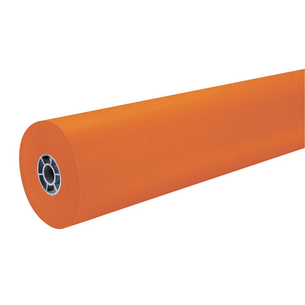Duo-Finish Paper, Orange, 36" x 500', 1 Roll - PAC0067102 | Dixon Ticonderoga Co - Pacon | Bulletin Board & Kraft Rolls