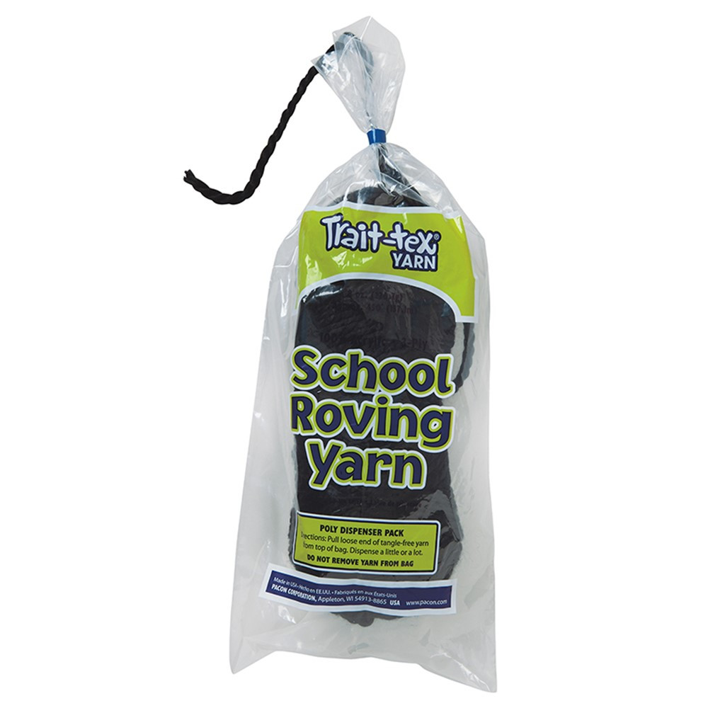 3-Ply School Roving Yarn Skein, Black, 8 oz., 150 Yards - PAC07301 | Dixon Ticonderoga Co - Pacon | Yarn