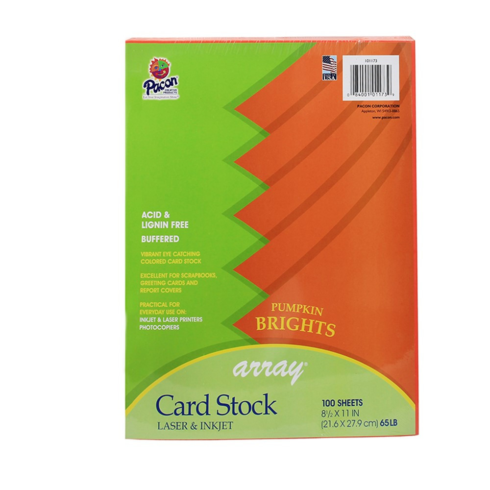 PAC101173 - Array Card Stock Brights Pumpkin in Card Stock