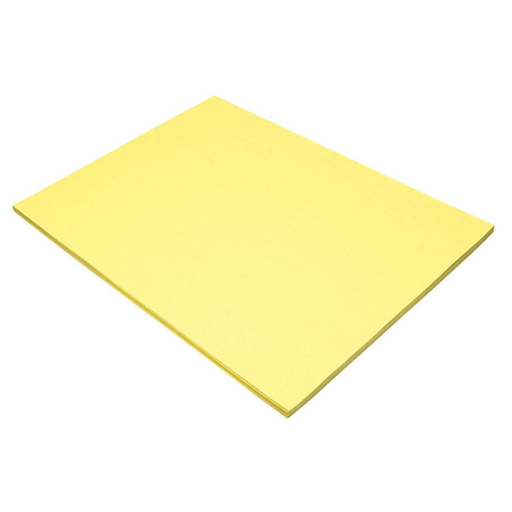 Construction Paper, Light Yellow, 18" x 24", 50 Sheets - PAC103078 | Dixon Ticonderoga Co - Pacon | Construction Paper