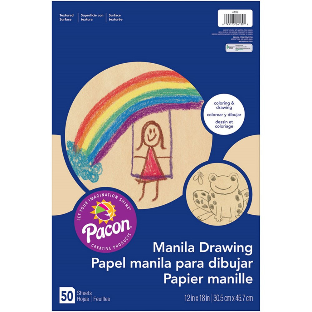 PAC4139 - Drawing 12X18 Manila Juv  50Ct in Sketch Pads