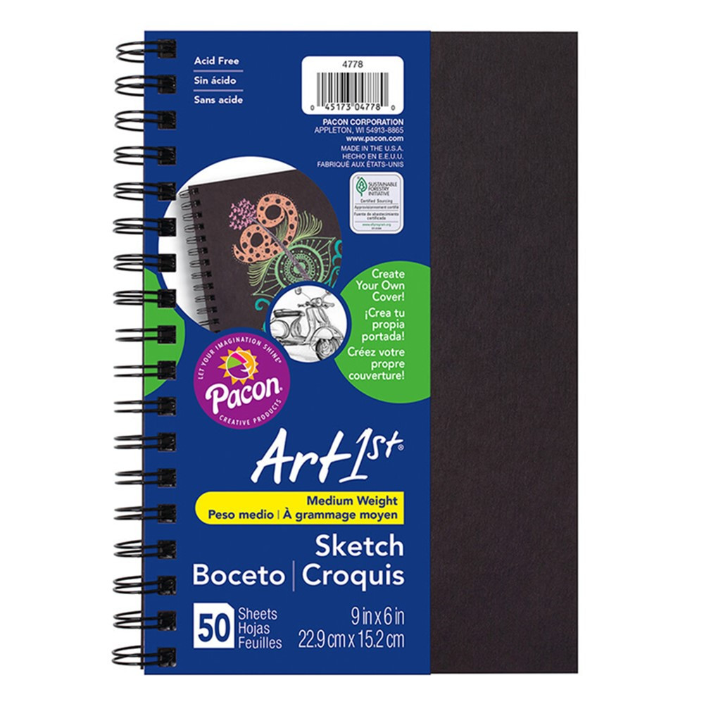PAC4778 - Sketch Diary Chip Cover 9X6 Black in Sketch Pads