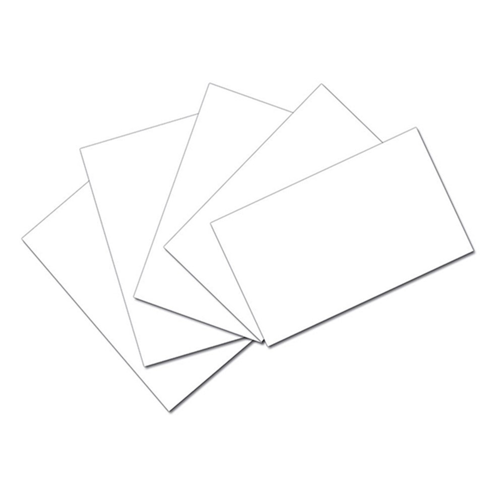 PAC5141 - White 3X5 Unruled Index Cards 100Pk in Index Cards