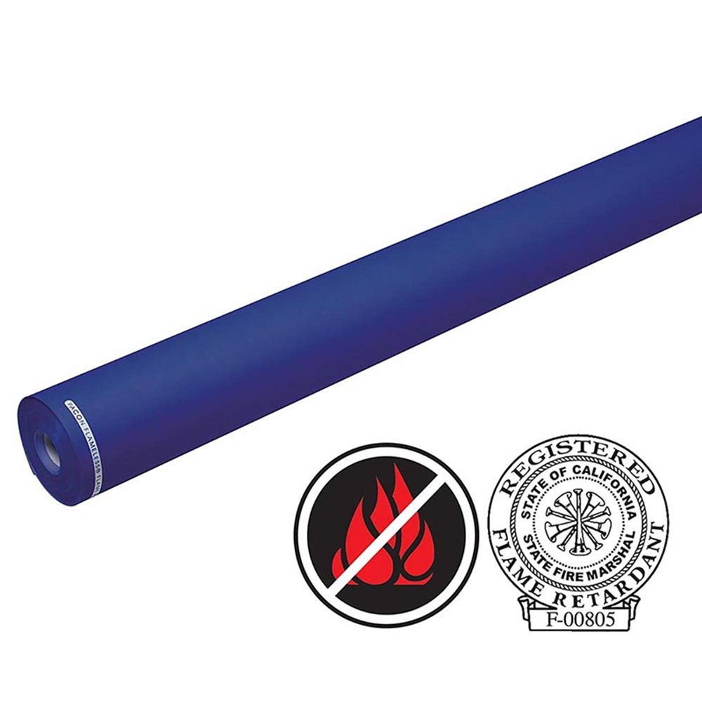 Flame Retardant Paper, Sapphire Blue, 48" x 100', 1 Roll - PAC52251 | Dixon Ticonderoga Co - Pacon | Bulletin Board & Kraft Rolls