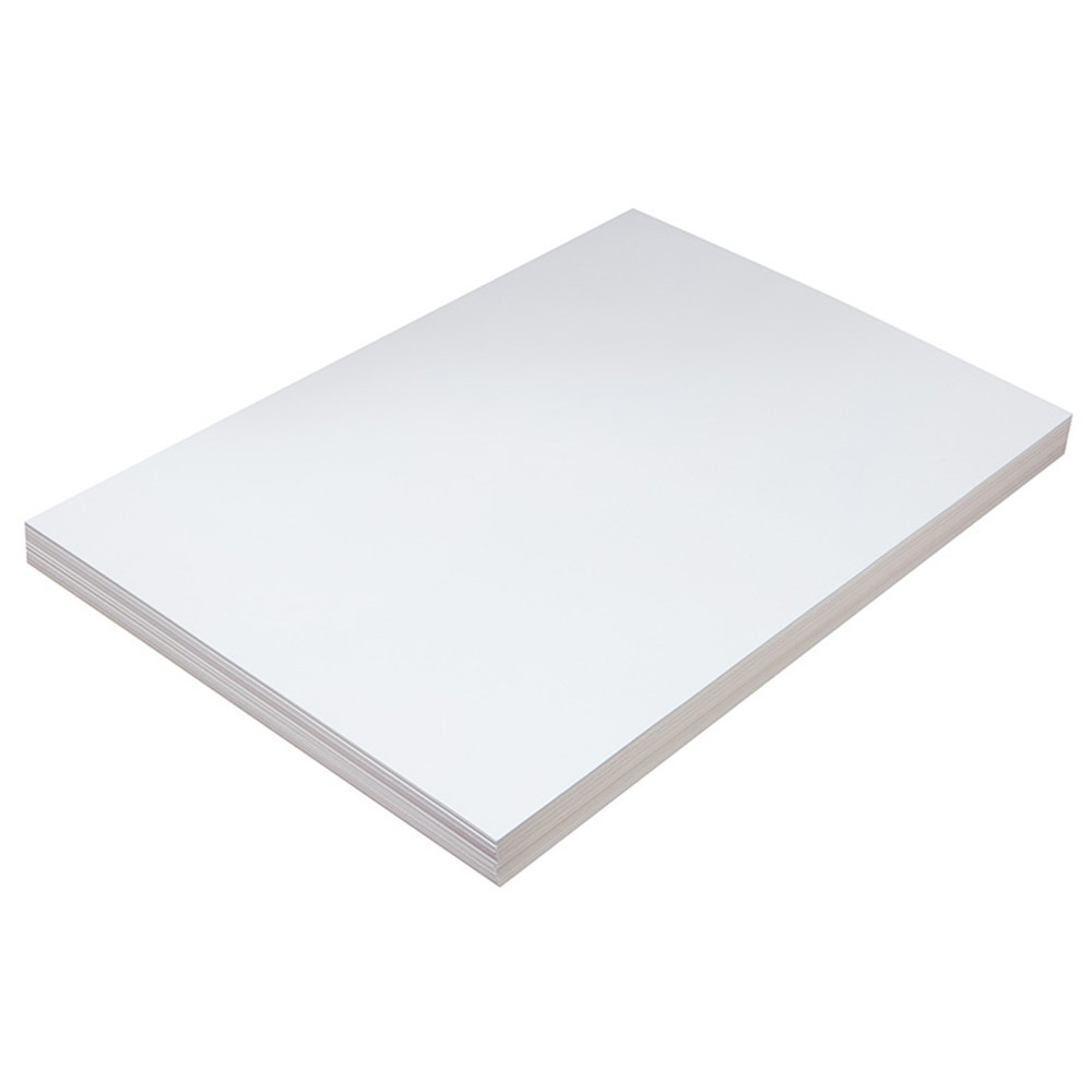 Tagboard, White, 12" x 18", 100 Sheets - PAC5284 | Dixon Ticonderoga Co - Pacon | Tag Board