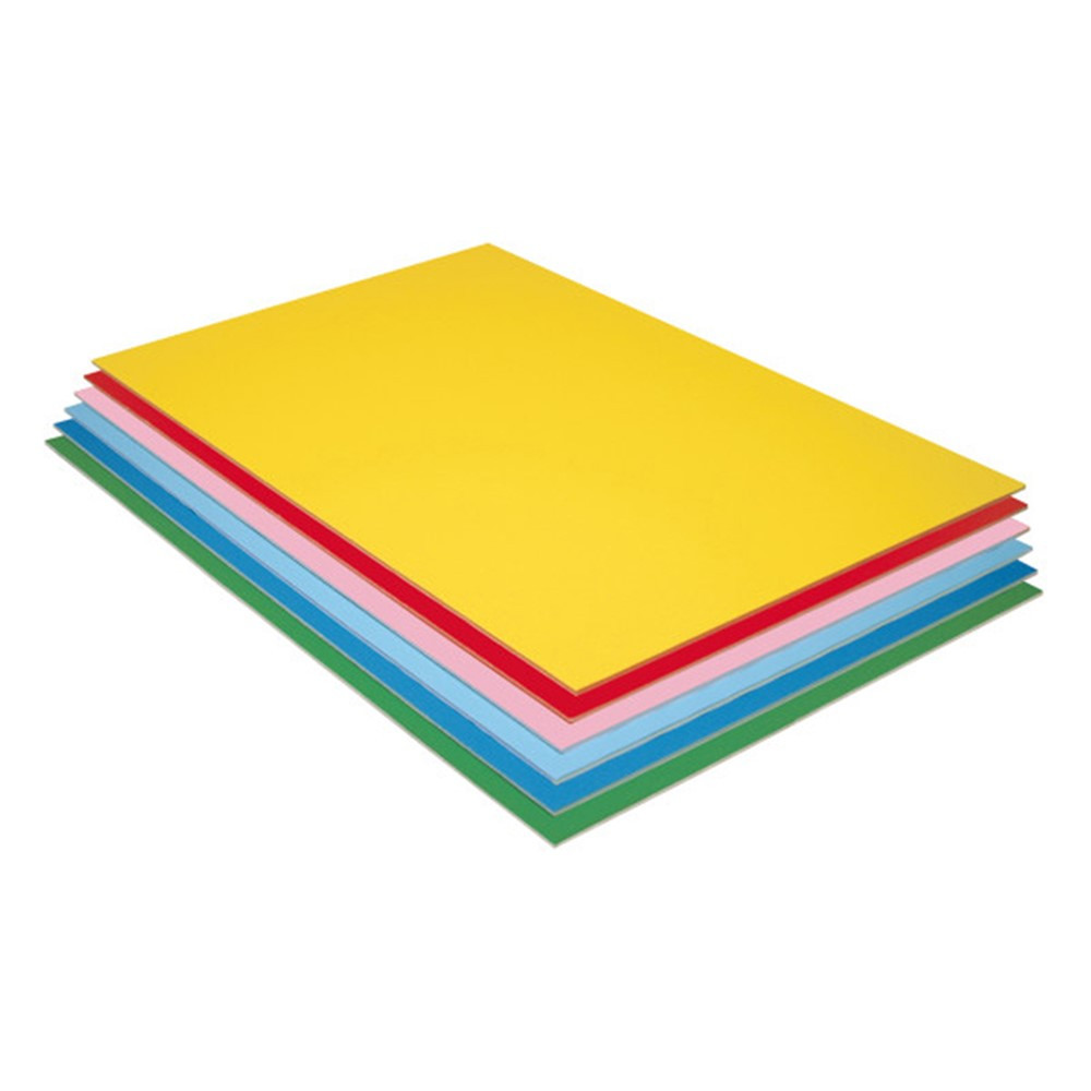 Foam Board, 6 Assorted Colors, Matte, 20" x 30", 12 Sheets - PAC5512 | Dixon Ticonderoga Co - Pacon | Tag Board