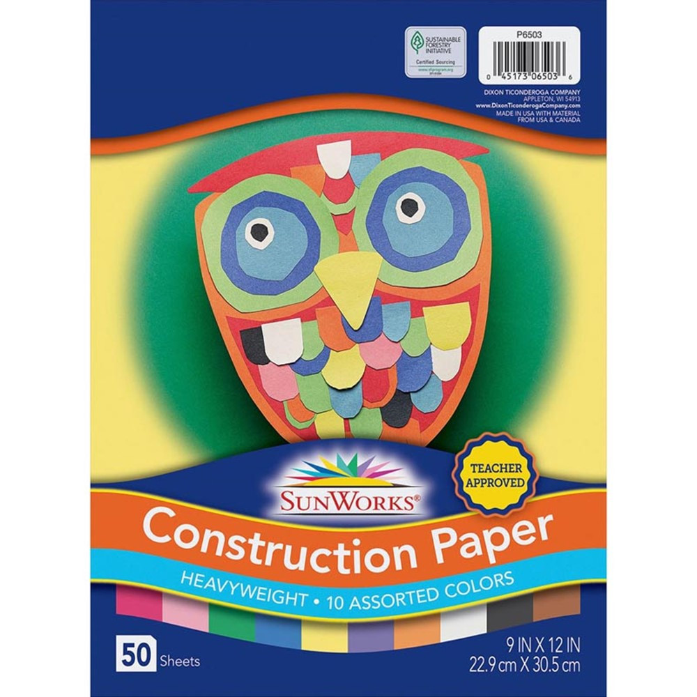 PAC6503 - Construction Paper Assorted 9X12 in Construction Paper