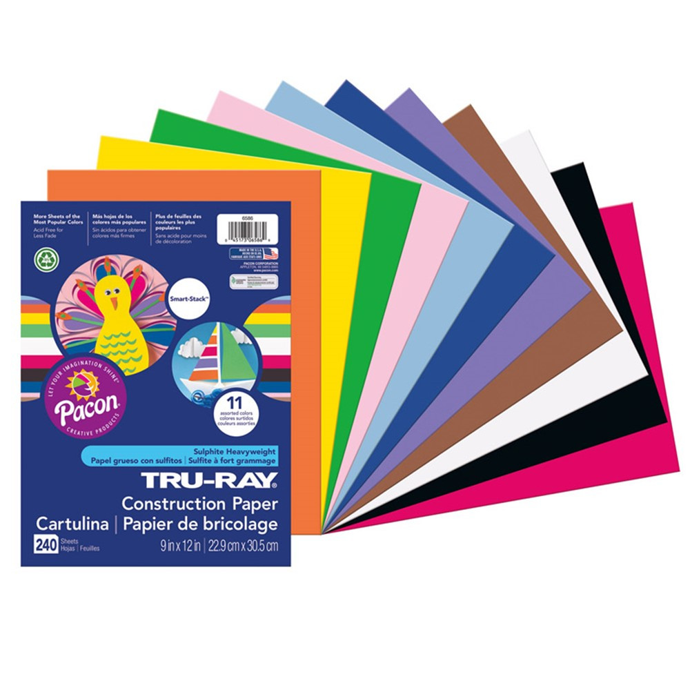 PAC6586 - Tru Ray Smart Stack 9X12 240Ct in Construction Paper