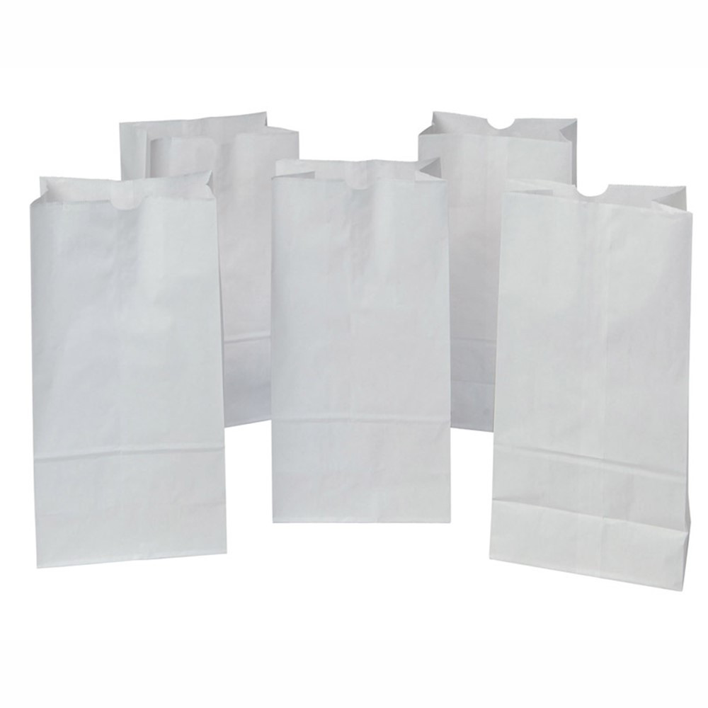 PAC72120 - Rainbow Bags 50 White 8X14 in Craft Bags