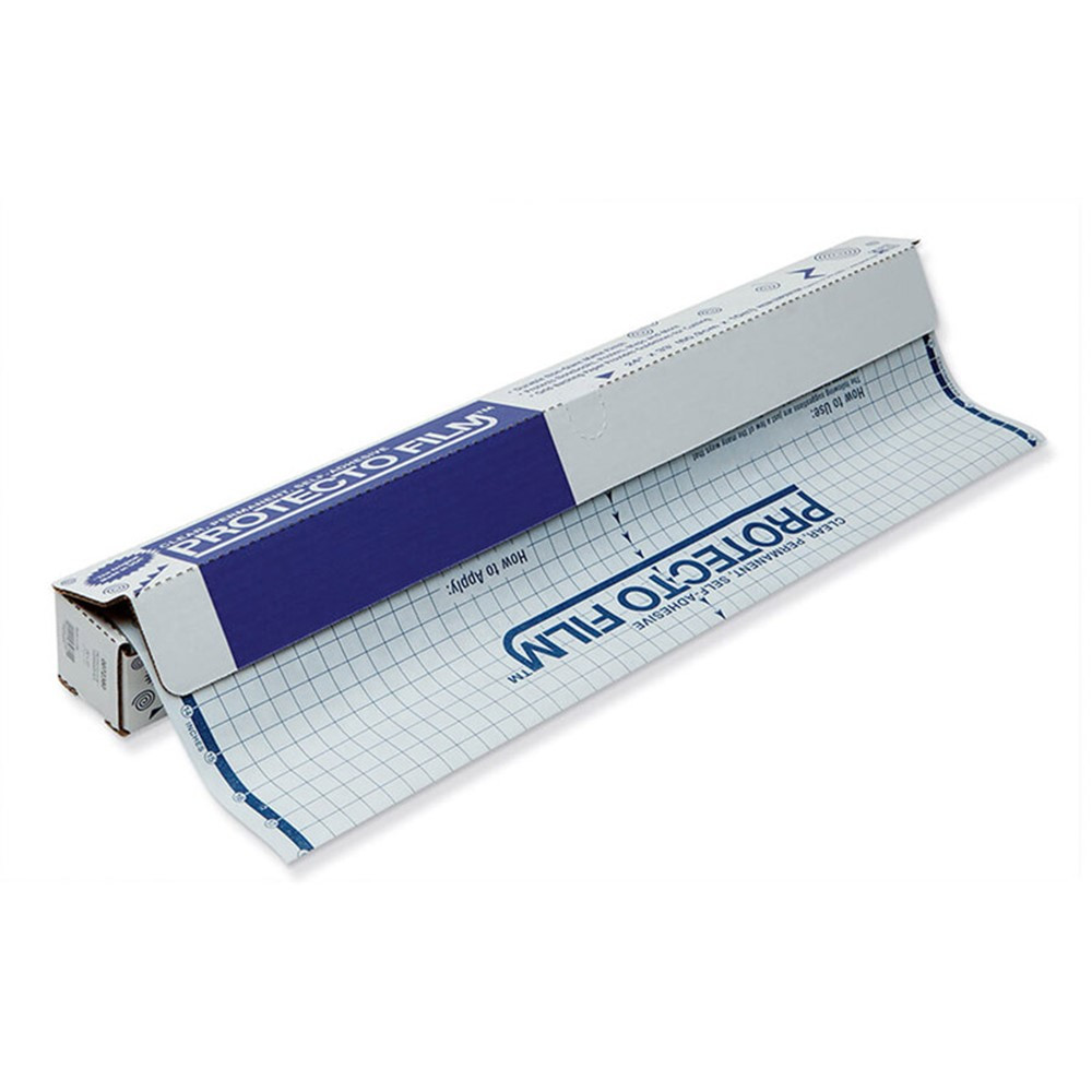 Protecto Film, Clear, Non-Glare Plastic, Dispenser Box Included, 18 x 65',  1 Roll - PAC72350, Dixon Ticonderoga Co - Pacon