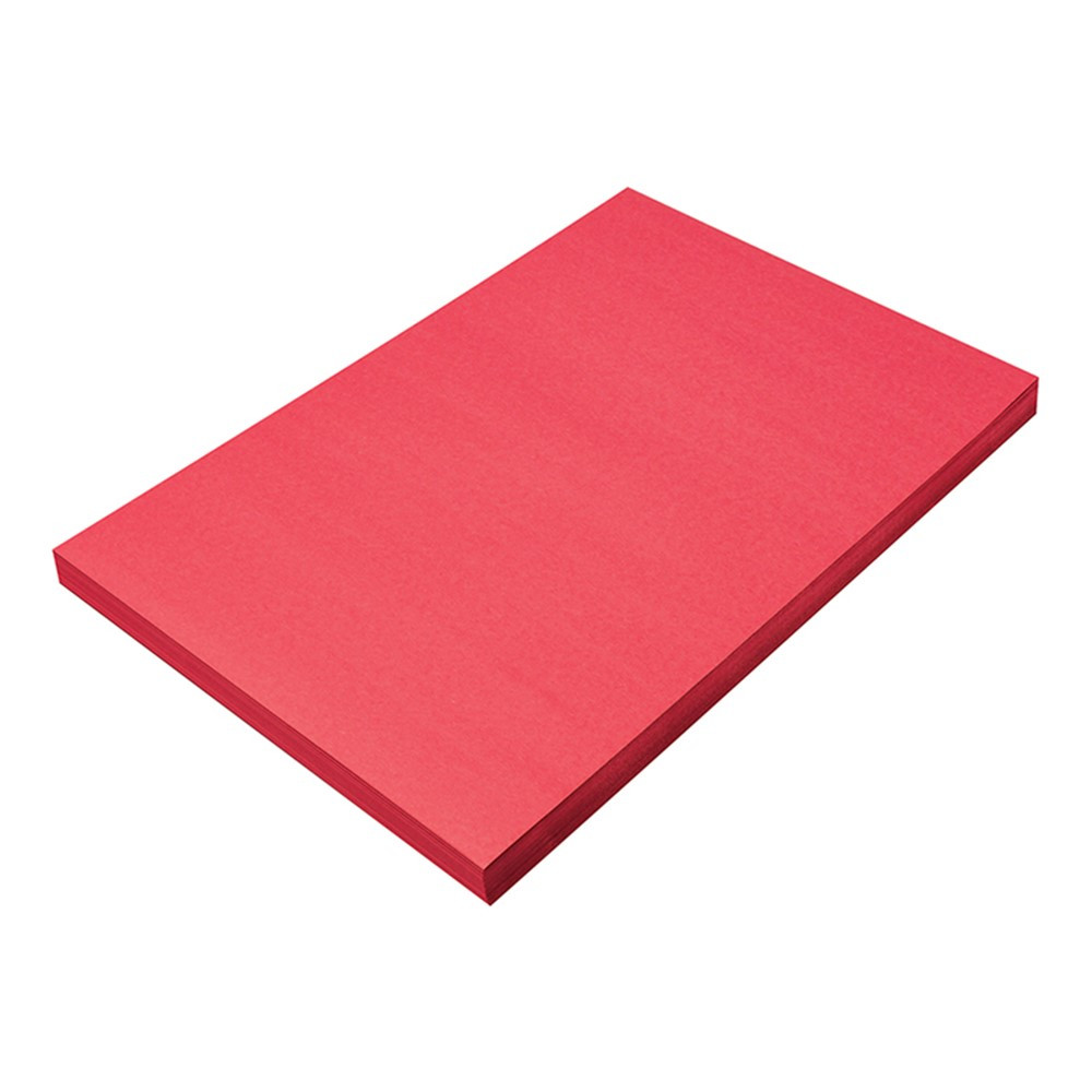 Construction Paper, Holiday Red, 12" x 18", 100 Sheets - PAC9908 | Dixon Ticonderoga Co - Pacon | Construction Paper