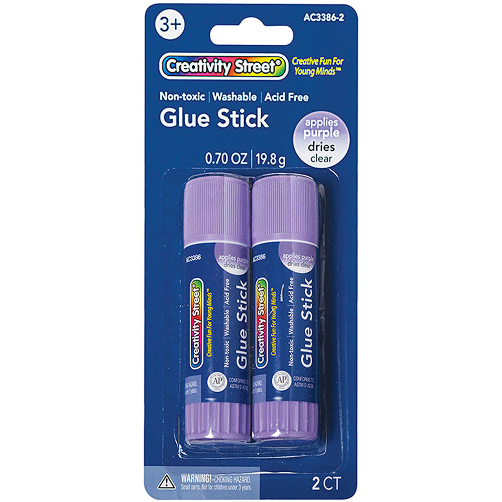 PACAC33862 - Purple Glue Sticks 2 Pack Creativity Street in Glue/adhesives