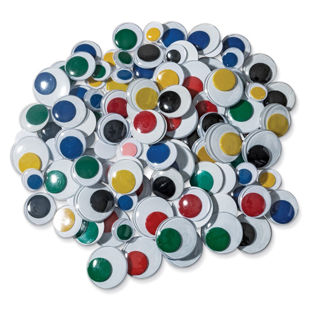 Jumbo Wiggle Eyes, Multi-Color, Assorted Sizes, 100 Pieces - PACAC344501 | Dixon Ticonderoga Co - Pacon | Wiggle Eyes