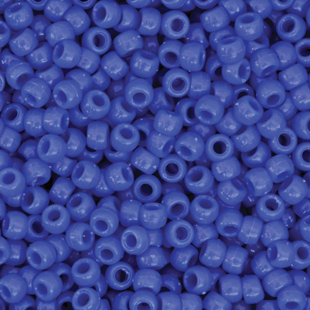 Pony Beads, Blue, 6 mm x 9 mm, 1000 Pieces - PACAC355210 | Dixon Ticonderoga Co - Pacon | Beads