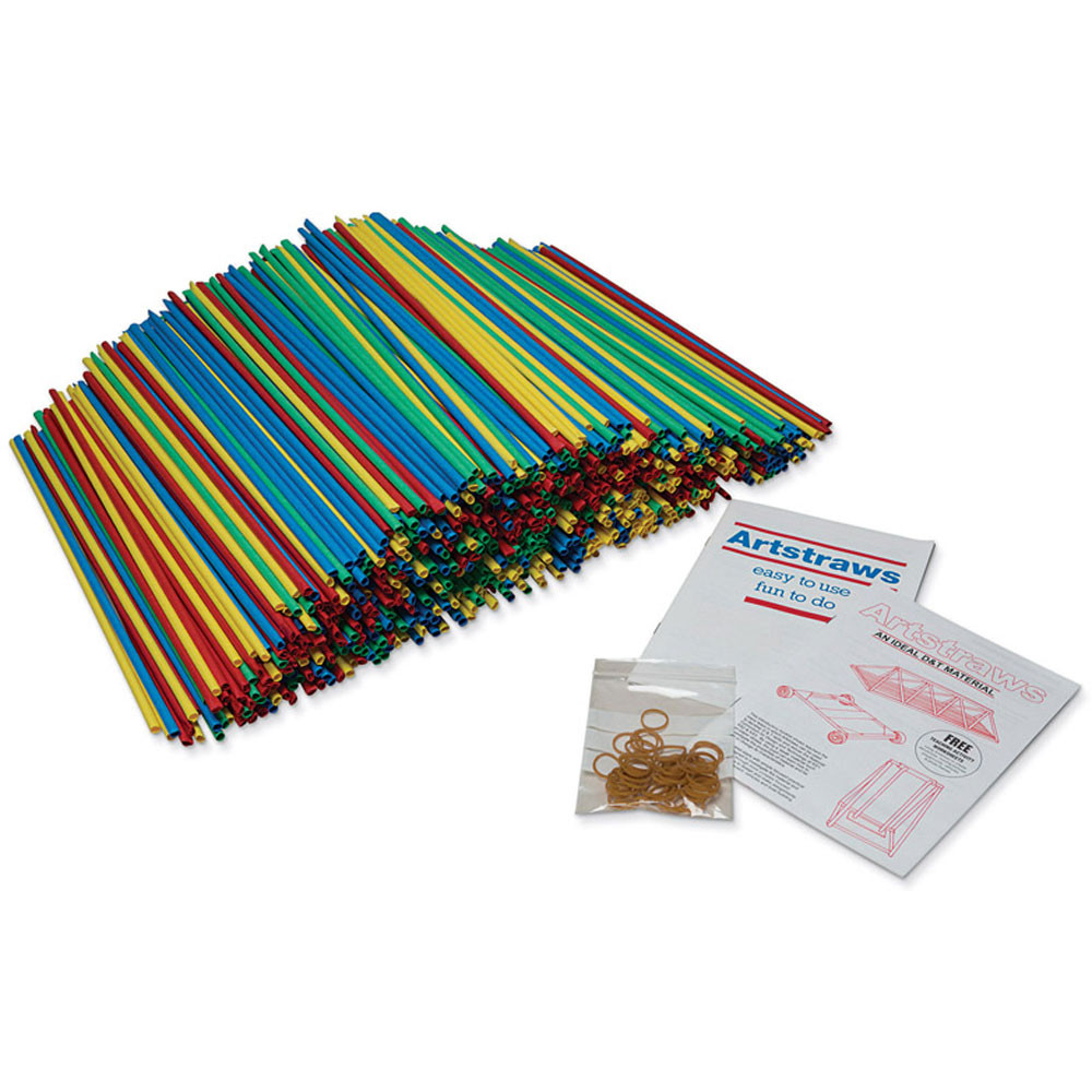PACAC9231 - 6Mm Colored Artstraws 900 Count in Art Straws