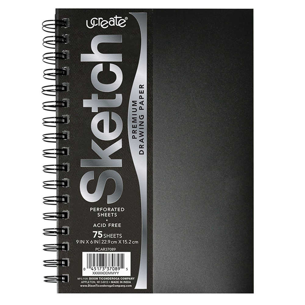 Poly Cover Sketch Book, Heavyweight, 9" x 6", 75 Sheets - PACCAR37089 | Dixon Ticonderoga Co - Pacon | Drawing Paper