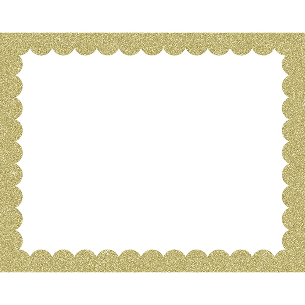 PACCAR40011 - Poster Board Gold Glitter Scalloped 25 Sheets in Poster Board