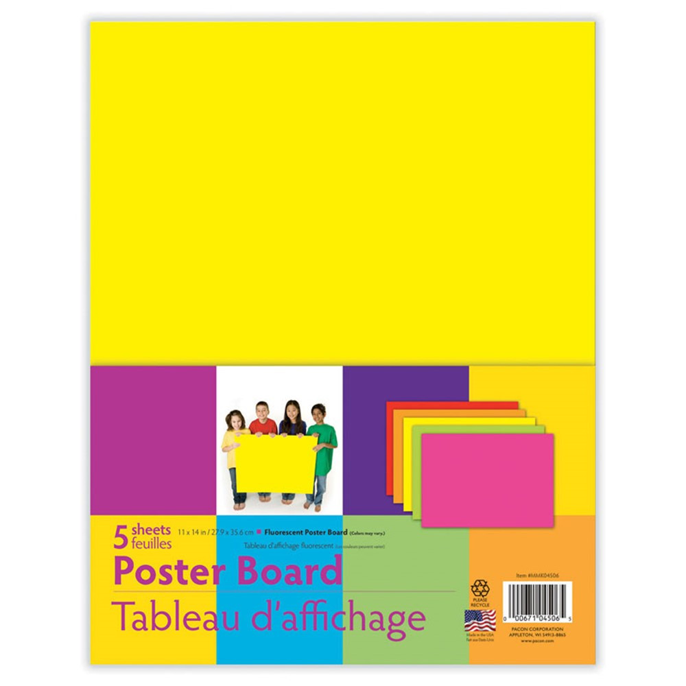 PACMMK04506 - Neon Asst Poster Board 5 Colors in Poster Board