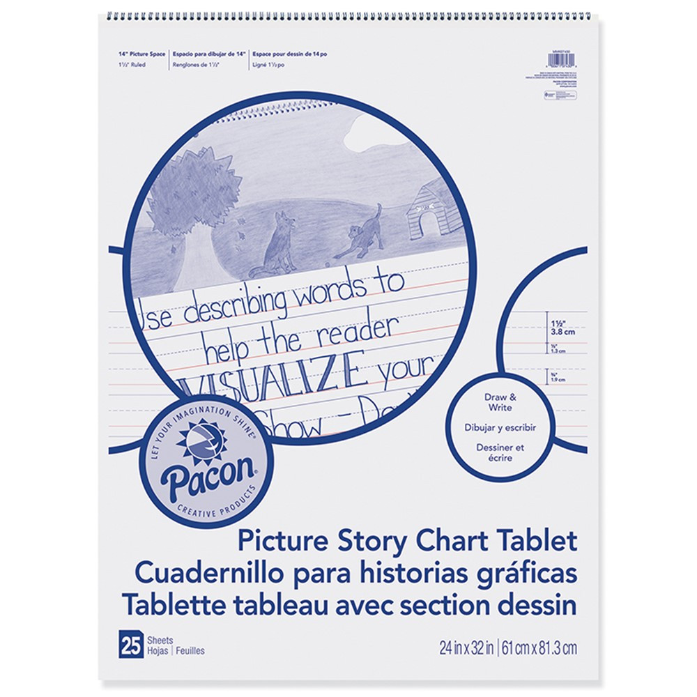 PACMMK07430 - Chart Tablet 24X32 1.5In Ruled Picure Story in Chart Tablets