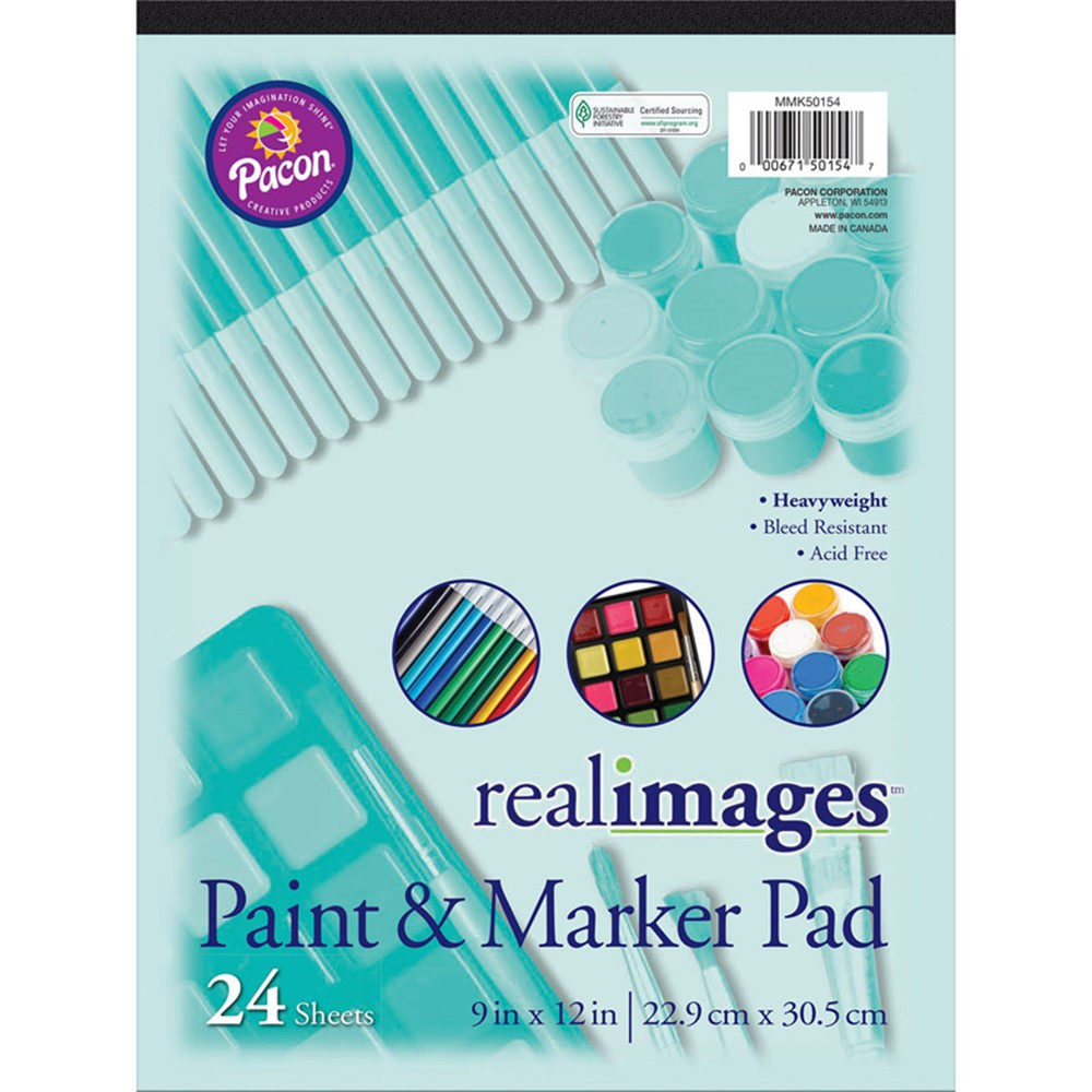 Paint & Marker Pad, Heavyweight, 9" x 12", 24 Sheets - PACMMK50154 | Dixon Ticonderoga Co - Pacon | Art